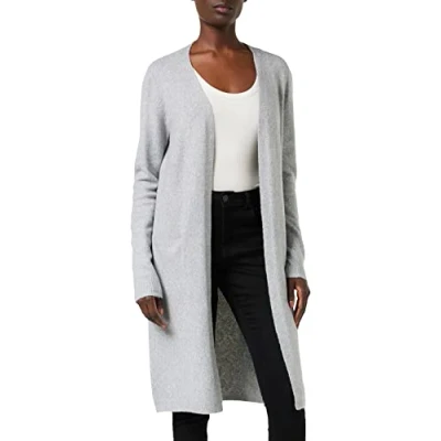 Bild av Vero Moda Vmdoffy LS LONG OPEN GA NOOS Kofta, Storlek: XS, Light grey melange