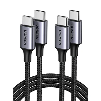 Bild av UGREEN USB C till kabel 2 delar 60W PD 3.0 PPS laddningskabel pack kompatibel med iPhone 15 Pro Max Galaxy S23 S22 A54 Pixel 7 MacBook Air iPad 12.9 Mini 6/Air 5 m.fl. (2M)
