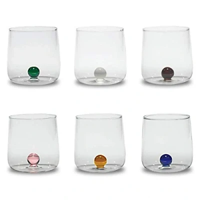 Bild av Zafferano Bilia Bicchieri Multicolore 44 cl Set 6 Pz in Vetro Borosilicato Fatto a Mano