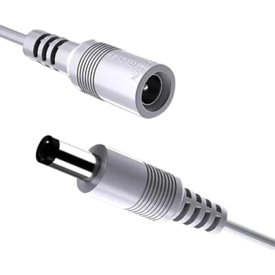 Bild av TONTON DC 12V förlängningskabel 5M 2Pack,DC 5,5 mm x 2,1 för strömadapter, CCTV säkerhetskamera IP kamera/CCTV videobandspelare/övervakningskamera (Vit)