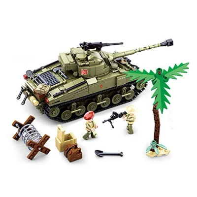 Bild av Strid om Tobruk WWII (790 delar) [B0713], lekset klämbyggstenar, soldater, med spelfigur, Army WWII, Sluban SL95583
