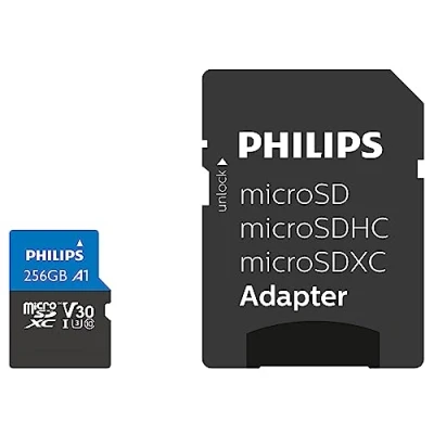 Bild av Scheda microSDXC Philips 256GB Classe 10, UHS I U3, 4K