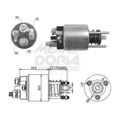 Bild av Magnetbrytare, startmotor MEAT &amp; DORIA 46134