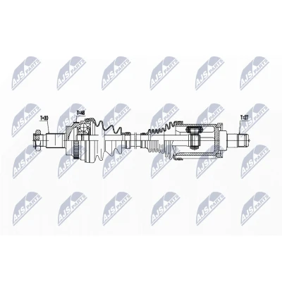 Bild av NTY NPW BM 193 Arbre de transmission Essieu avant gauche 564
