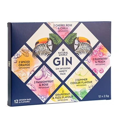 Bild av gin Infusions variation presentpaket Gör din egen läckra smaksatta 12 infusionspåsar för gindrycker