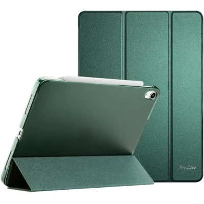 Bild av ProCase Fodral till iPad Air 5:e 2022 / 4:e 2020 10,9 tums, Slimmat Skyddsfodral Smart Folio Book Cover Case Midnattsgrön