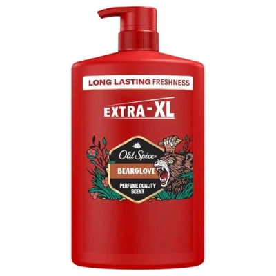 Bild av Gamla Spice Bearglove 3 i 1 mångsidig schampo för hår, ansikte och kropp 000 ml, långvarig friskhet, doft av parfymkvalitet, djuprengöring