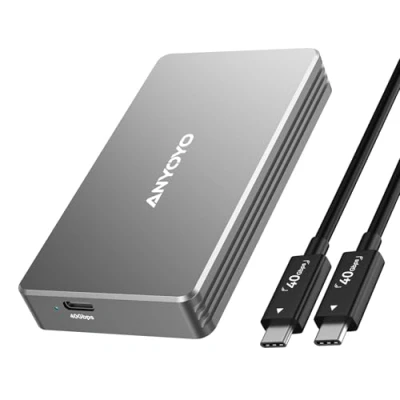Bild av 40Gbps NVMe M.2 SSD kapsling, kompatibel med Thunderbolt 4 USB 4.0/3.2/3.1/3.0/2.0 typ C, PCIe 2280 M nyckel (B nyckel, B+M) externt hölje i aluminiumlegering