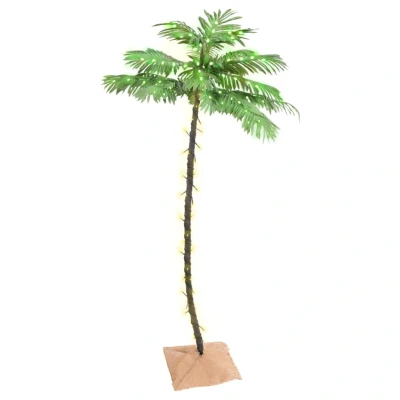 Bild av VidaXl Palmträd Med Led Varmvit 96 Leds 180 Cm