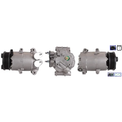 Bild av LUCAS ACP01038 Compresseur De Climatisation PAG 46 R 134a avec joints FORD: FIESTA 6, FOCUS 3