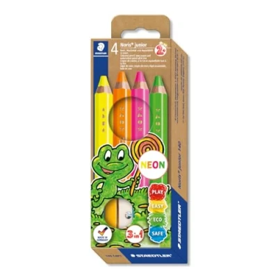 Bild av Staedtler Col. pencil NJ neon 4pc 100% PEFC