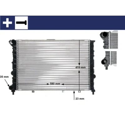 Bild av MAHLE ORIGINAL CR 521 000S Radiateur du moteur pour véhicules avec système de climatisation 580 395 24 vis ailettes jointes mécaniquement