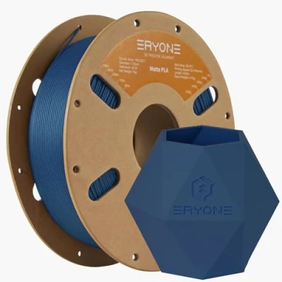 Bild av ERYONE Matte PLA filament 1,75 mm, 3D skrivare 1 kg, spole, +/ 0,03 marinblå
