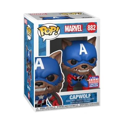 Bild av Funko POP! Marvel: Year of the Shield Captain America Capwolf Marvel Comics Amazon Exclusive Samlarobjekt vinylfigur Presentidé Officiella varor Leksaker för barn och vuxna
