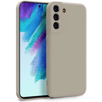 Bild av MyGadget Fodral till Samsung Galaxy S21 FE Tvålagers mobiltelefonfodral med kameraskydd innerfoder &amp; silikon utsida Grå