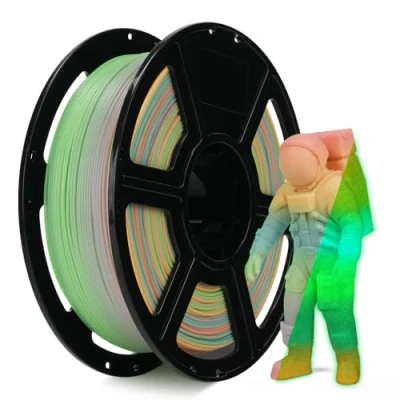 Bild av FLASHFORGE Glow i The Dark Rapid PLA filament 1,75 mm, högt flöde, snabb 3D skrivare, glödande melody Max 500 mm/s tryck, hög ljusstyrka och långvarig ljuseffekt