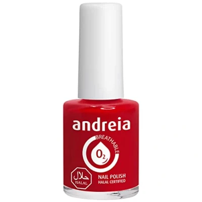 Bild av Andreia Halal Nagellack som andas Vattengenomsläppligt Veganskt och Plågeri fri Färg B6 Röd 10.5 ml