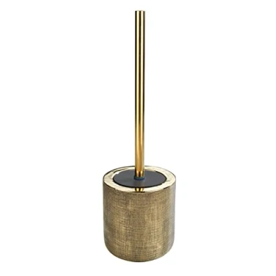 Bild av WENKO Rivara Toalettborste, Keramik, Guld, 40 x 11.5 cm