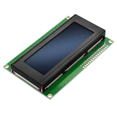 Bild av AZDelivery HD44780 2004 LCD skärm 4x20 tecken med blå bakgrund och vita kompatibel Arduino Raspberry Pi inklusive e book!
