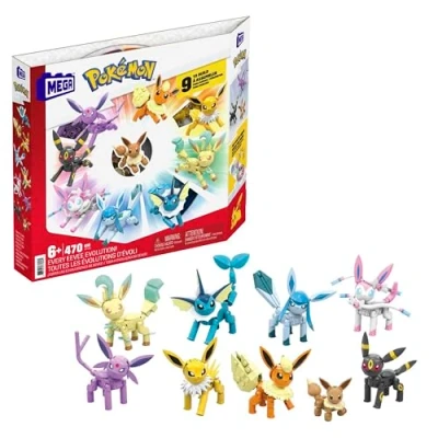 Bild av MEGA Pokémon Bulbasaur utvecklingsset, byggsats med Vaperon and Espeon, GFV85