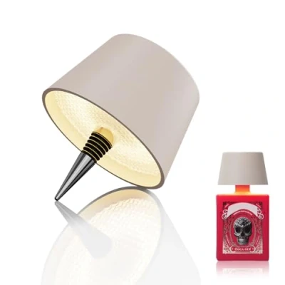 Bild av MU LIN avtagbar och flaska touchlampa, uppladdningsbar trådlös bord, intensitetsflasklampa, vattentät LED lampa, 1 st Colombe