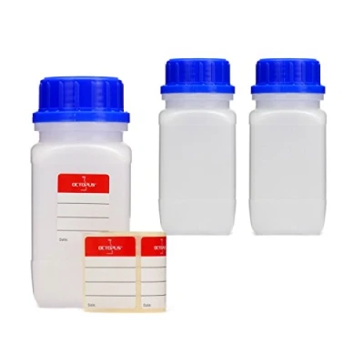 Bild av Octopus 3 x 250 ml breda halsflaskor med skruvlock, kemisk flaskflaska, laboratorieflaska