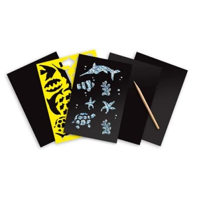 Bild av Melissa &amp; Doug Scratch Art Sheets Sea Life Konst hantverk 4+ Present till pojke eller flicka
