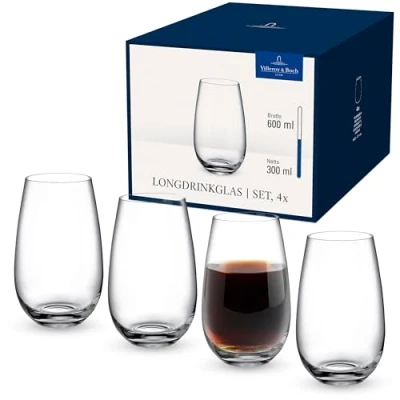 Bild av Villeroy &amp; Boch Entrée Mugg set 4 delar, kristallglas, kapacitet 620 ml