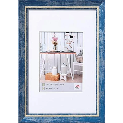 Bild av walther design tavelram blå 10 x 15 cm med passepartout, chalet ram EL015L