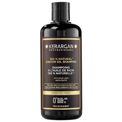 Bild av Kerargan Shampoing à la Kératine et Huile d’Argan pour fortifier protéger vos cheveux Cheveu sec Sans Sulfate, Paraben Silicone 500 ml
