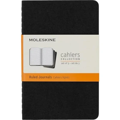Bild av Moleskine Ruled Cahier (set of 3) Black pocket