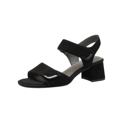 Bild av TAMARIS Comfort dam multijusterbar sandal med klack, Svart mocka, 41 EU, EU