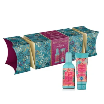Bild av Tesori d&#039;Oriente Presentset, doftkräm 100 ml och duschkräm 75 (resestorlek), ayurveda doft, presentförpackning