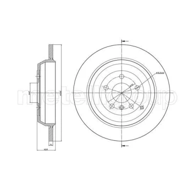 Bild av METELLI 23 1011C Disque de frein 330,0 14,0 5 67,0 plein peint MERCEDES BENZ: Classe ML, R