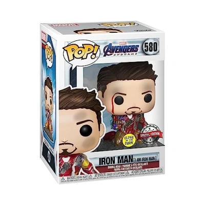 Bild av Funko Pop! Avengers Endgame: &#039;I Am Iron Man lyser i mörkret lyxig vinylfigur, flerfärgad
