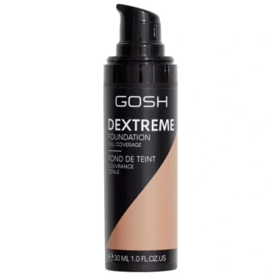 Bild av GOSH Dextreme Full Coverage Foundation 30 ml I flytande, fuktgivande smink för felfri hy vegansk ansiktsmakare med hög täckning täcka finnar och mörka ringar (004 natural)