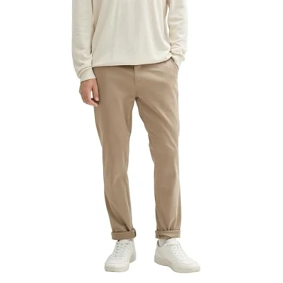 Bild av TOM TAILOR Travis Slim Chino byxor för män, 32240 Mountain Taupe, 31W x 34L