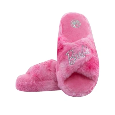 Bild av Barbie Tofflor Rosa Flickors Fluffy Sliders 26