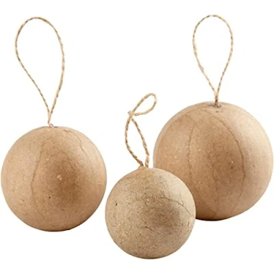 Bild av Creativ Company 510313 julgranskula, papper, beige, 6 stycken (s), Ampolla