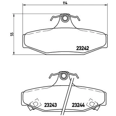 Bild av BREMBO P 15 004 Jeu de plaquettes frein avec indicateur d&#039;usure vis d&#039;étrier sans accessoires SSANGYONG: Rexton / 2, Musso SUV