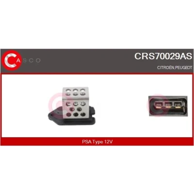 Bild av CASCO CRS70029AS Förkopplingsmotstånd, Elmotor kylfläkt PEUGEOT: 307 Hatchback, SW, Kombi, CITROËN: Jumpy II MPV, C3