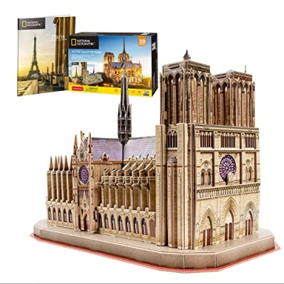 Bild av National Geographic Pussel 3D Notre Dame Modeller för att bygga Vuxna Och Barn 128 stycken