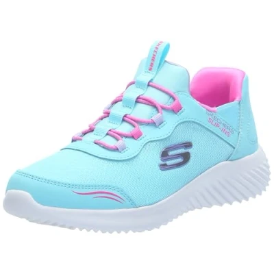 Bild av Skechers Flickors Bounder enkel söt sneaker, Turkos, 13 UK Child