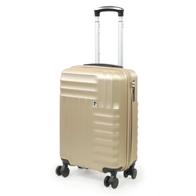 Bild av Pierre Cardin Soleil Resväska hårt resebagage med 8 spinner 360 graders hjul TSA lås och teleskophandtag, Champagne, S,