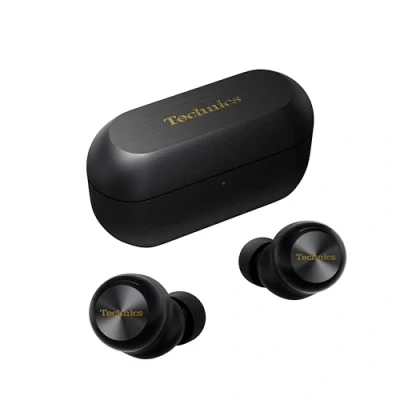 Bild av Technics EAH AZ100E K Trådlösa öronsnäckor med brusreducering, Bluetooth flera punkter, Voice Focus AI, Bekväma In Ear hörlurar, Svart