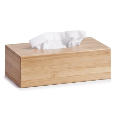 Bild av Zeller 25305 Bambu Näsdukslåda, Beige, 27.5 x 15.5 8.5 cm