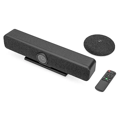 Bild av DIGITUS 4K All In One Video Bar Pro Videokonferenssystem 4 mikrofoner &amp; 1 bordsmikrofon, högtalare Svart