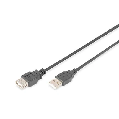 Bild av DIGITUS USB 2.0 förlängningskabel 5,0 m A (Pl) till (Ut) 480 Mbit/s anslutningskabel, kabel svart