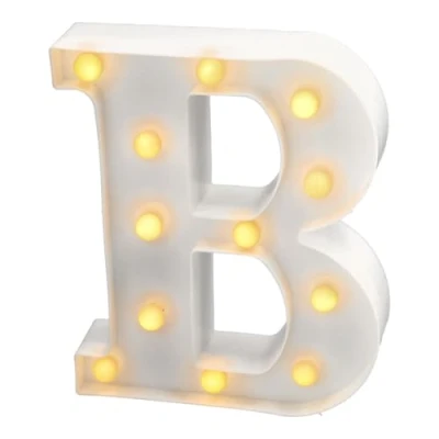 Bild av JANDEI LED bokstäver, Lysande Siffror och Hjärtfigur med Varmt Ljus för Dekoration Atmosfär, Nattlampor vid Sängen, Födelsedagar, Bröllop, Skyltfönster. De Fungerar AA Batterier (B)