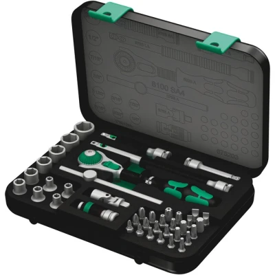 Bild av Wera 8100 SA 4 Zyklop Speed Ratchet Set 1/4&quot; drive imperial 41 pieces